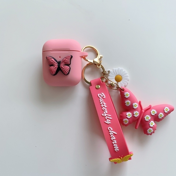 Pink Airpods Case Butterfly Airpods Pro Case Airpods 3rd Gen Case Silicone - Picture 2 of 6